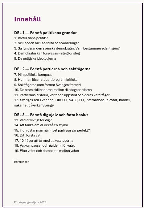 Guide till dig som är förstagångsväljare 2026